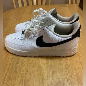 Size 13 - Nike Air Force 1 Low '07 White Black Pebbled Leather
